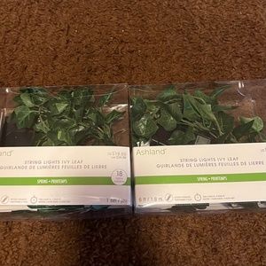 2 boxes String Lights Ivy Leaf Garland Michael's Ashland 7 ft battery indoor